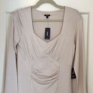 Express Sweetheart Neckline Ruched Midi Dress